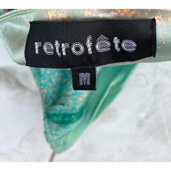 retrofete Marlene Dress in Watercolor Marble silk size medium - Picture 12 of 13